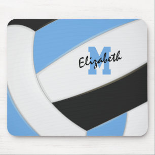 light blue black volleyball team colours mouse pad