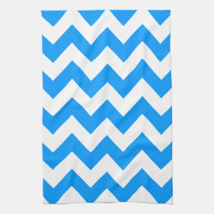 Light Blue Bold Chevron Kitchen Towel