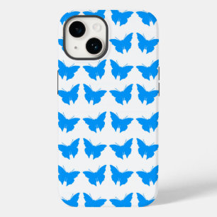 Light Blue Bold Mod Butterflies Case-Mate iPhone 14 Case
