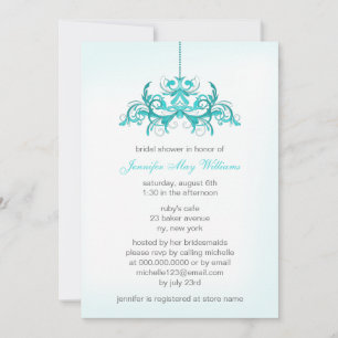 Light Blue Bridal Shower Invitations