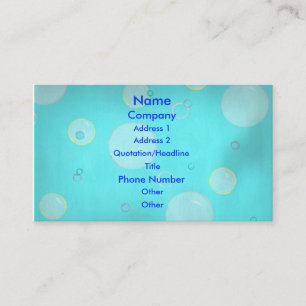 Light blue bubbles and circles Business Cards