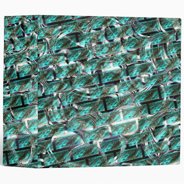 Light blue, bubbles upon grating or brick effect? binder (Front/Spine)