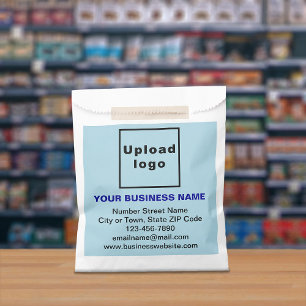 Light Blue Business Brand Paper Bags