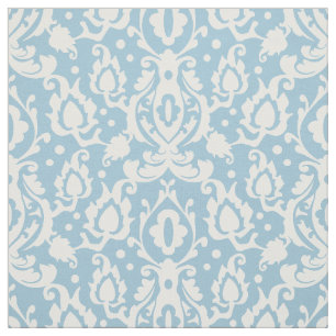 Light Blue Casbah Damask Fabric