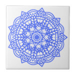 Light blue Ceramic Tile<br><div class="desc">This ceramic tile is perfect for a modern new old traditional interior design or backsplash. The tile features a Flower Mediterranean style pattern in stylish fresh light blue and white colour, perfect for any space. Use it as an accent piece in your kitchen, bathroom or living room.</div>