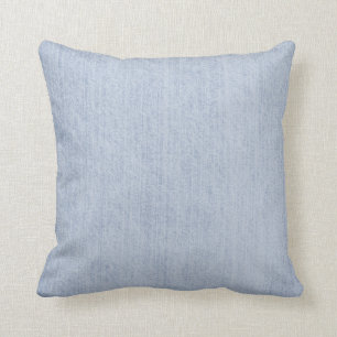 Light Blue Chenille Fabric Texture Throw Pillow