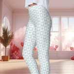 Light Blue Chequerboard Heart Valentine's Leggings<br><div class="desc">These Light Blue Chequerboard Heart Valentine's Leggings are the perfect way to add some charm to your festive attire. Featuring a delightful chequerboard heart pattern in light blue and white, these leggings are comfortable and stylish for any Valentine's celebration. Pair them with your favourite cozy sweater or dress them up...</div>