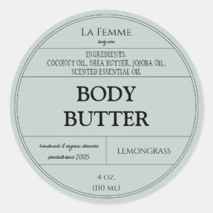 Light Blue Coastal Minimal Cosmetic Product Label