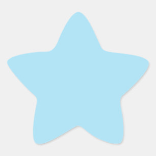 Light Blue Colour 1 Star Sticker