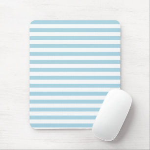 Light Blue Colour Stripes Vacation Summer Pastel Mouse Pad