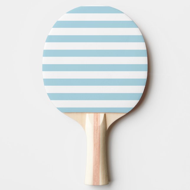 Light Blue Colour Stripes Vacation Summer Pastel   Ping Pong Paddle (Front)