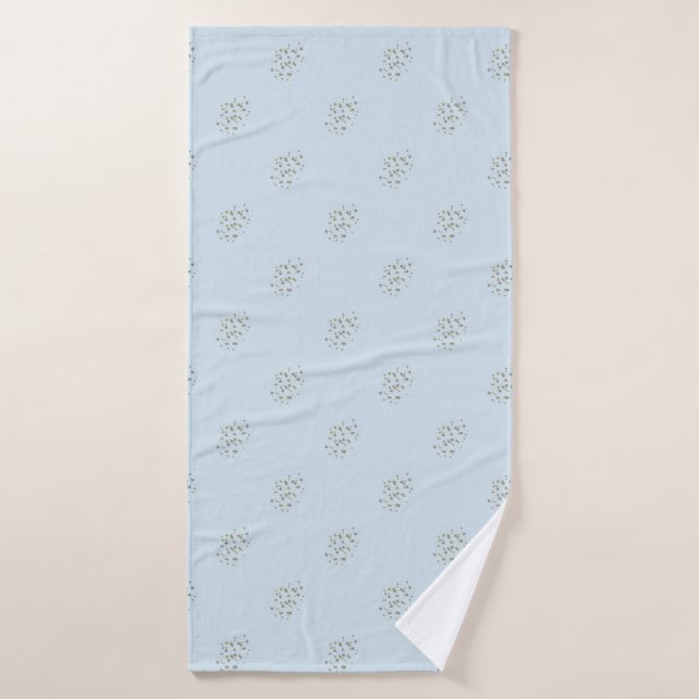 Light Blue Confetti Dots Bath Towel (Bath Towel)