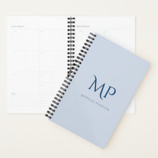 Light Blue Custom Monogram 2026 Planner