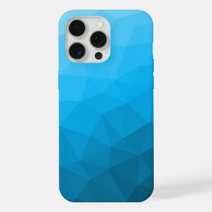 Light blue cyan gradient geometric mesh pattern iPhone 15 pro max case