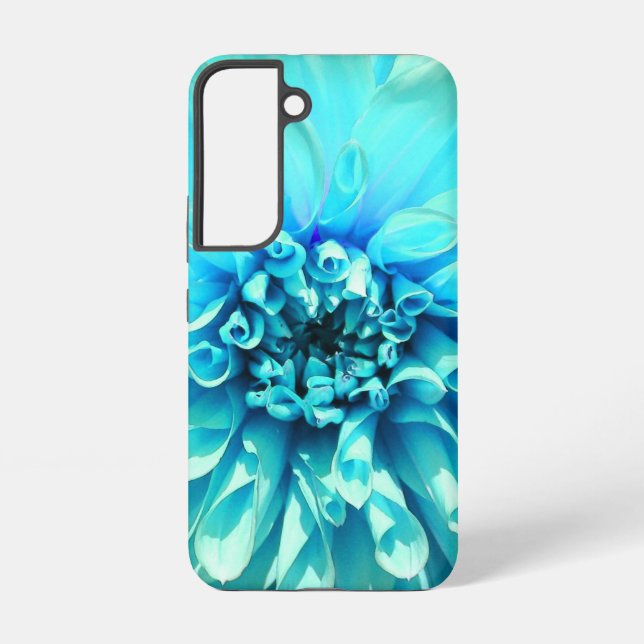 Light Blue Dahlia Flower Samsung Galaxy S22 Case (Back)