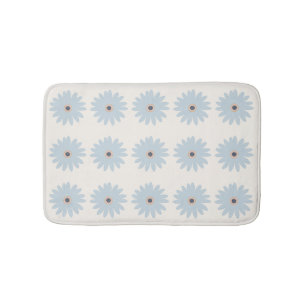 Light Blue Daisy Bath Mat