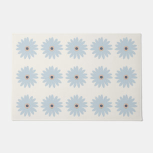 Light Blue Daisy Doormat