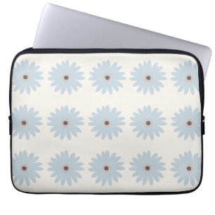 Light Blue Daisy Laptop Sleeve