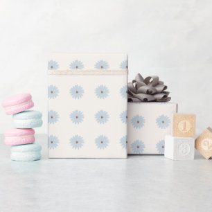Light Blue Daisy Wrapping Paper