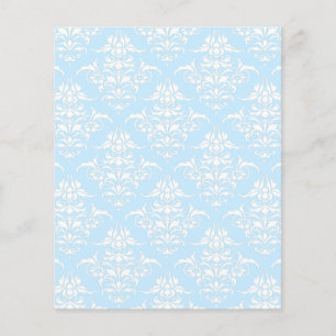 Light blue damask pattern scrapbook