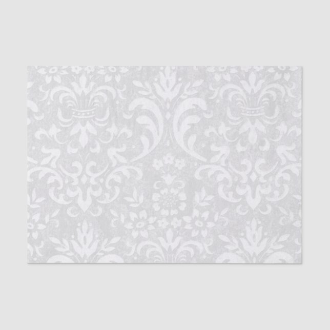 Light Blue DamaskTissue Paper (Front)