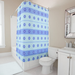 Light Blue Dark Blue Flowers Pattern