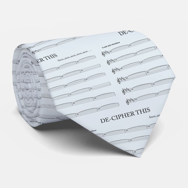 Light blue de-cipher this tie for organists (Rolled)