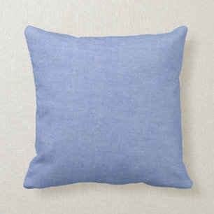 Light Blue Denim Style Throw Pillow