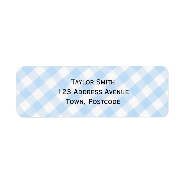 Light blue diagonal gingham (Devant)