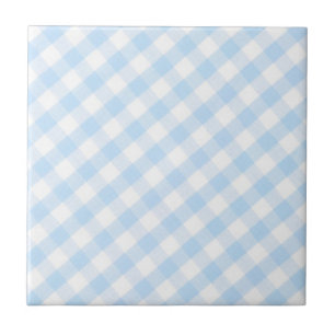 Light blue diagonal gingham pattern tile