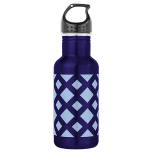 Light Blue Diamonds on Dark Blue 532 Ml Water Bottle