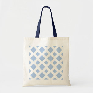 Light Blue Diamonds on White Tote Bag