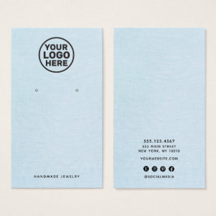 Light Blue Earring Add Logo Display Holder