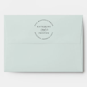 Light Blue Envelope with Return Address