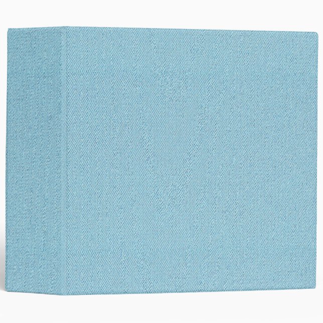 Light Blue Fabric Texture Weave Pattern Blank Binder (Front/Spine)