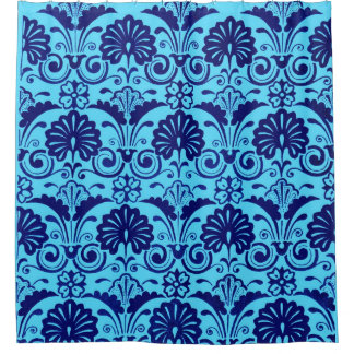 light blue fans and fronds print
