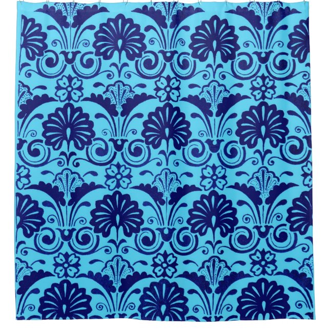 light blue fans and fronds print (Front)