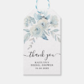 light blue floral bridal shower gift tags (Front)
