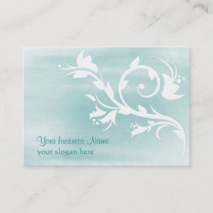 light blue flourish customizable business card