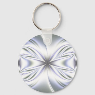 Light Blue Fractal Background Keychain