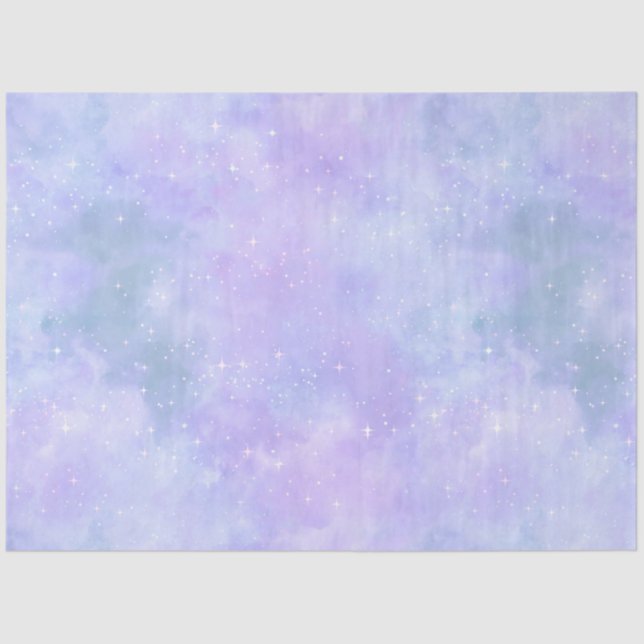 Light Blue Galaxy Series Design 1 Tissue Paper (Front)