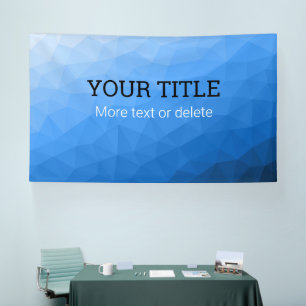 Light blue geometric mesh Triangle custom text Banner