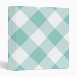 Light Blue Gingham Binder