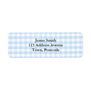 Light blue gingham pattern