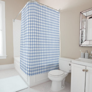 Light Blue Gingham Pattern Classic Chequered Print