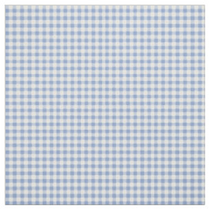 Light Blue Gingham Pattern Classic Chequered Print Fabric
