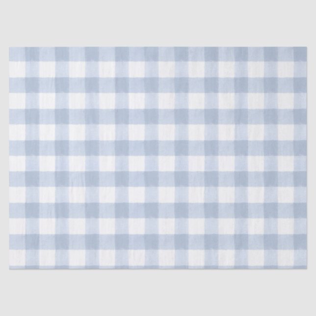 Light Blue Gingham Tissue Paper (Front)