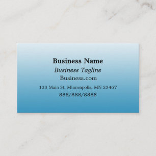 Light Blue Gradient and Black  Simple Business Business Card