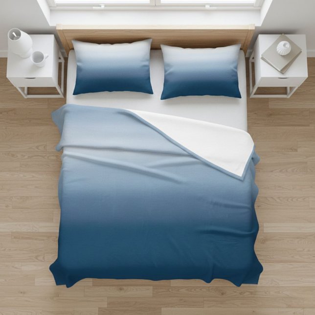 Light Blue Gradient Fleece Blanket - Cozy Home  (Creator Uploaded)