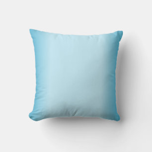 Light Blue Gradient Throw Pillow